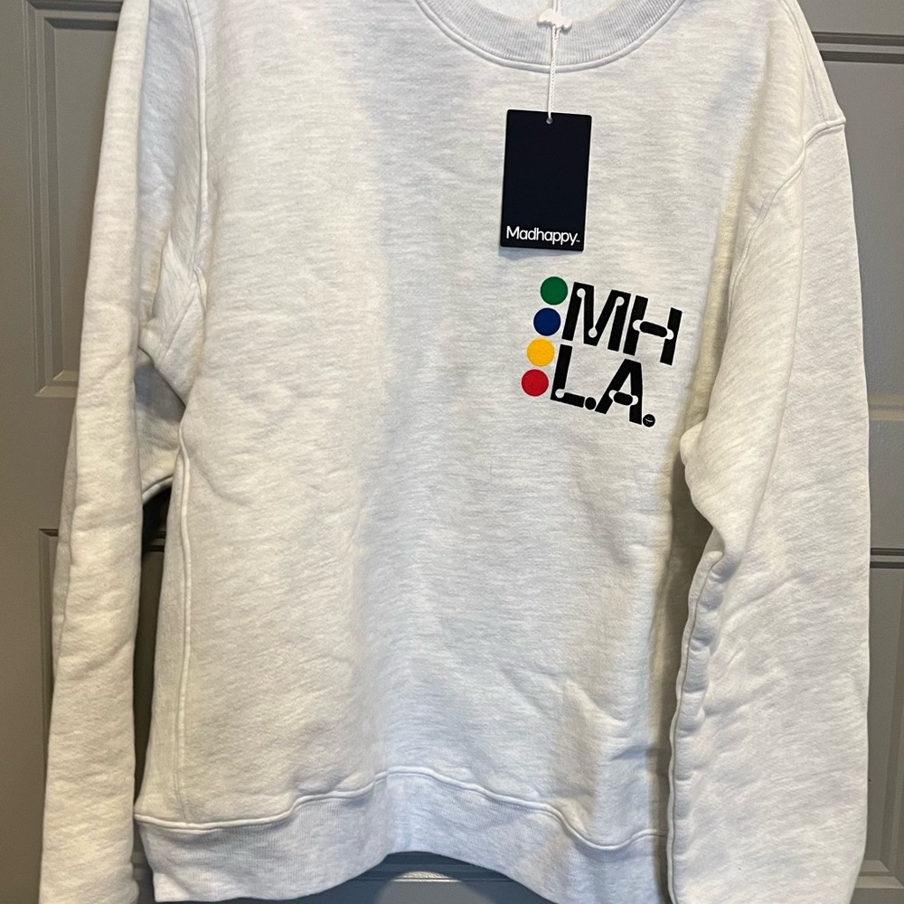 Madhappy Women's Light Gray Crew Neck Sweatshirt